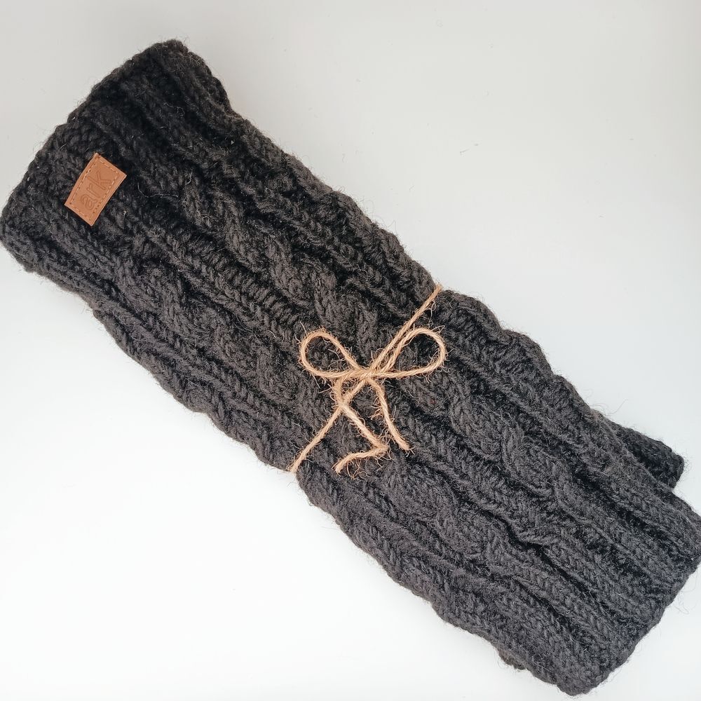 🖤Wool 100% Leg Warmers black
